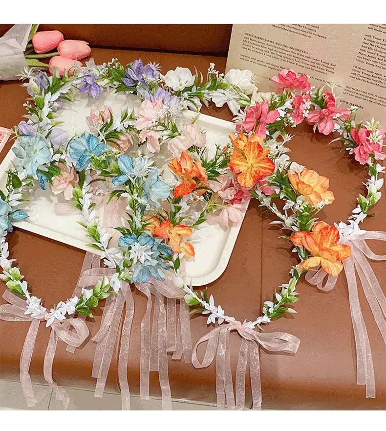 Girls' Flower Headband Mori Style 2024 New — feature 8