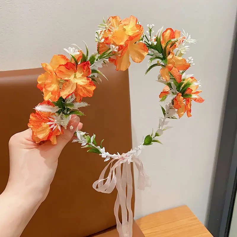 Girls' Flower Headband Mori Style 2024 New - Image 2