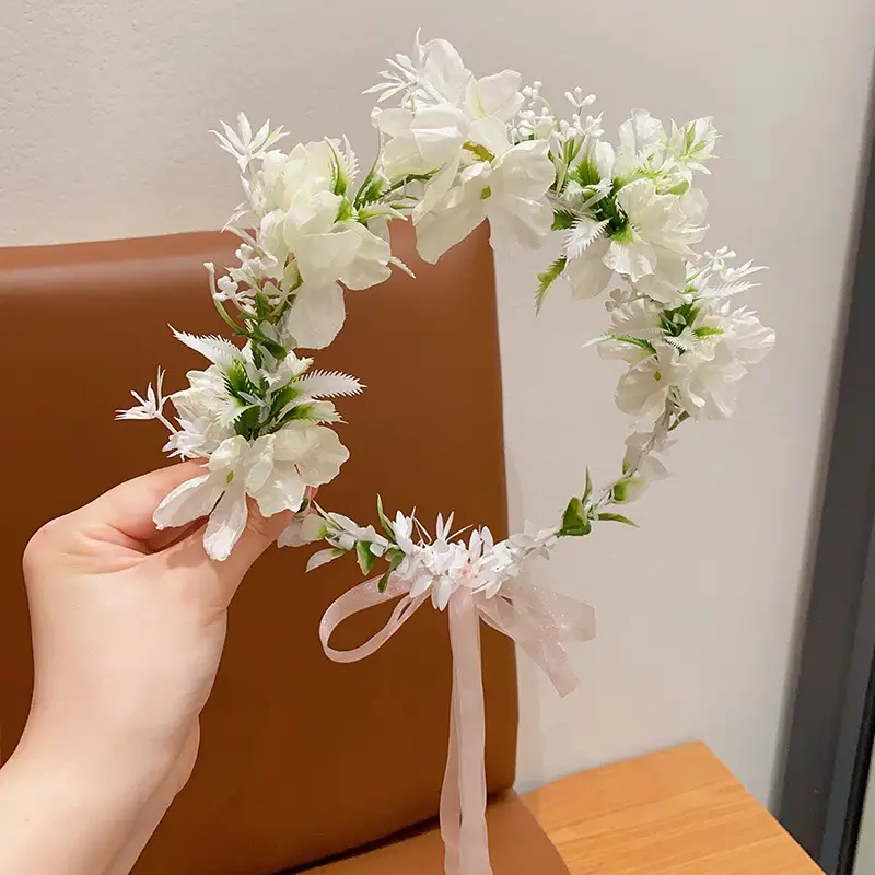 Girls' Flower Headband Mori Style 2024 New - Image 4