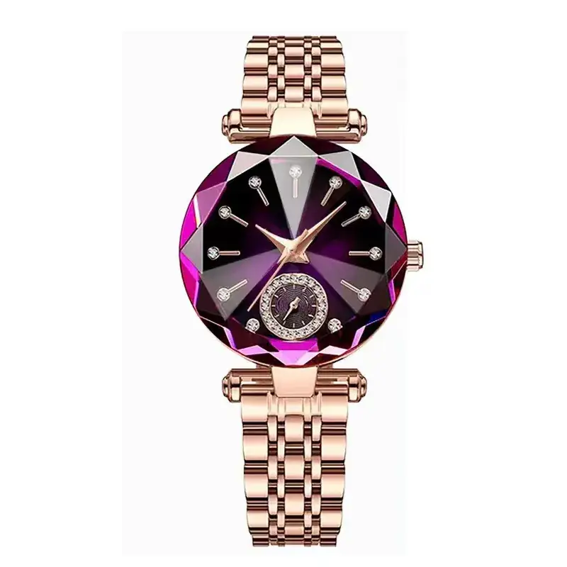 Lobaoli Women's Rose Gold Quartz Watch with Blue Dial - Image 5