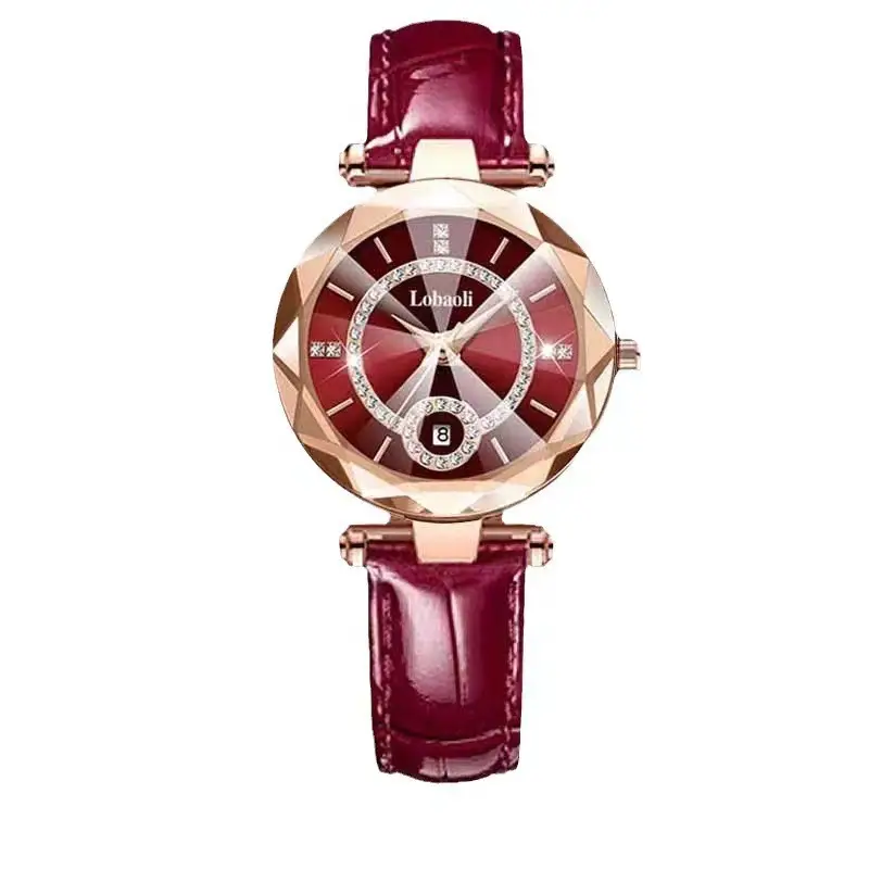 Lobaoli Women's Rose Gold Quartz Watch with Blue Dial — feature 13