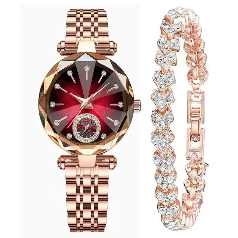 Lobaoli Women's Rose Gold Quartz Watch with Blue Dial - Image 8