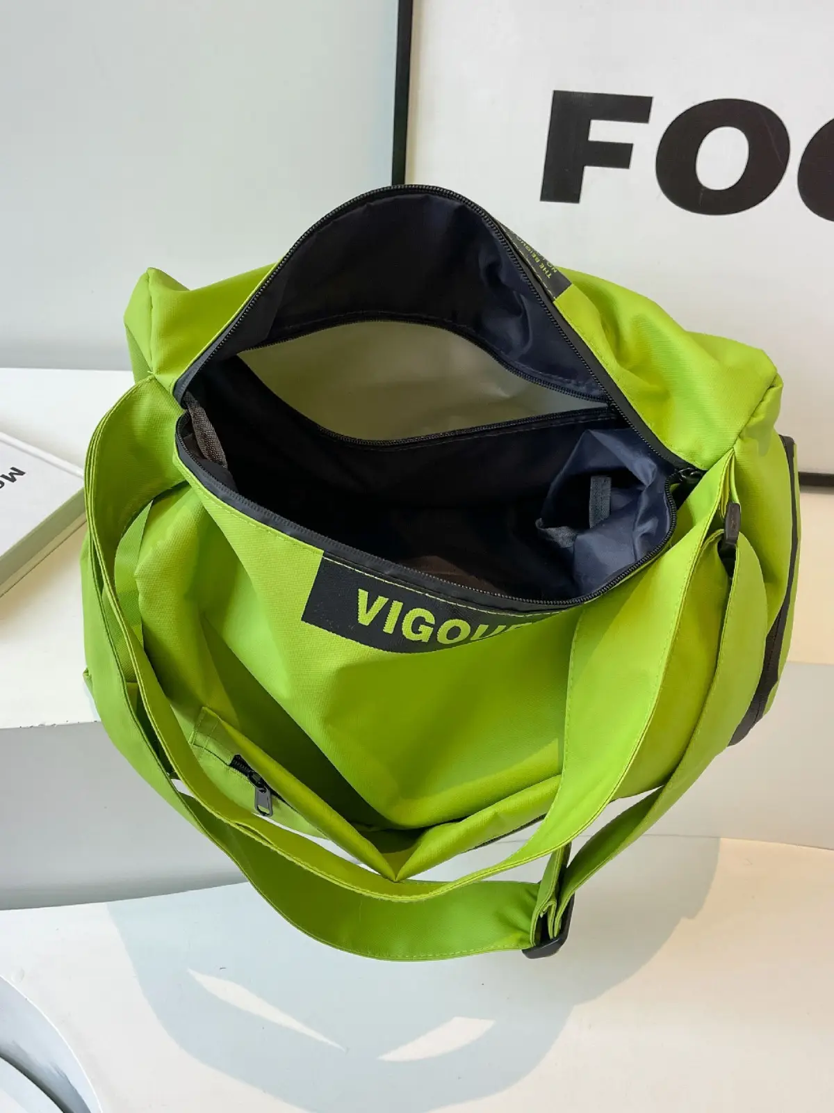 Women's Large Capacity Gym Bag Green Dry Wet Separate - Image 8