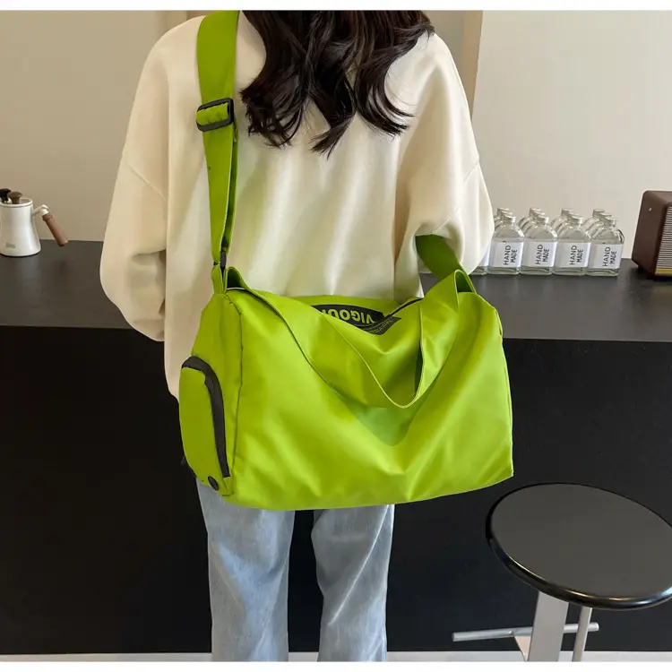 Women's Large Capacity Gym Bag Green Dry Wet Separate — feature 13
