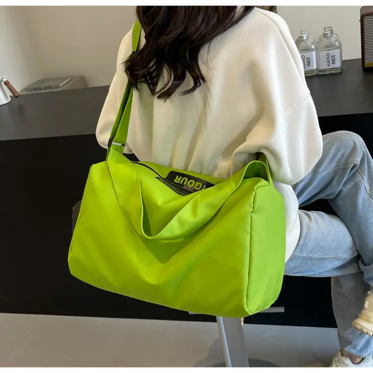Women's Large Capacity Gym Bag Green Dry Wet Separate — feature 14