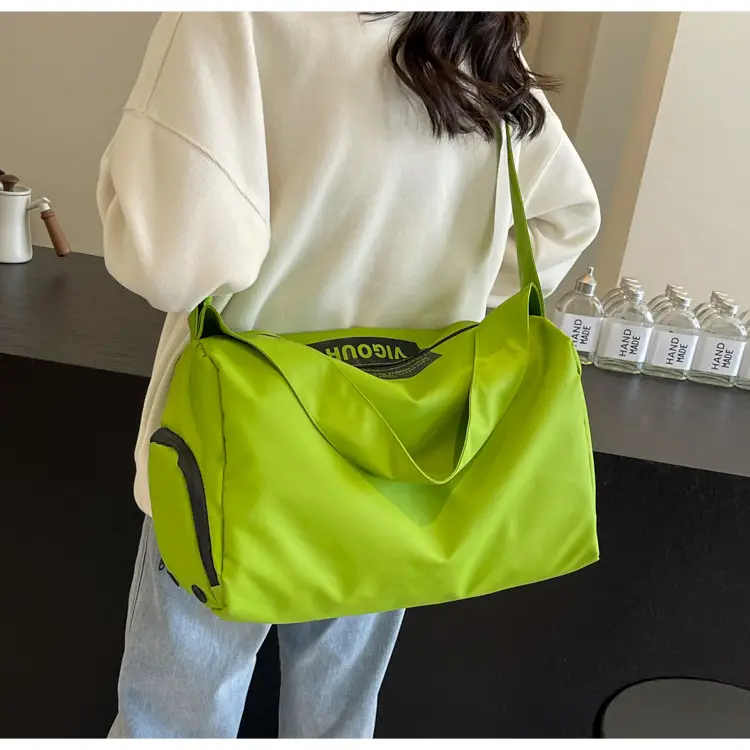 Women's Large Capacity Gym Bag Green Dry Wet Separate — feature 16
