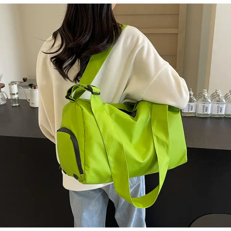 Women's Large Capacity Gym Bag Green Dry Wet Separate — feature 20