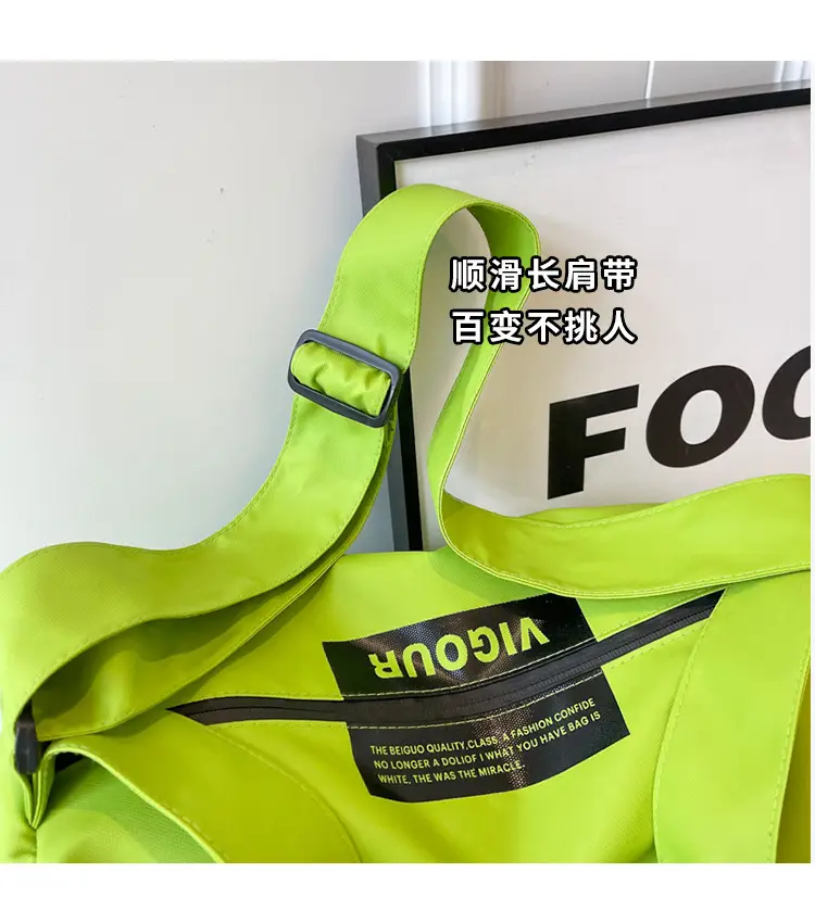 Women's Large Capacity Gym Bag Green Dry Wet Separate — feature 4