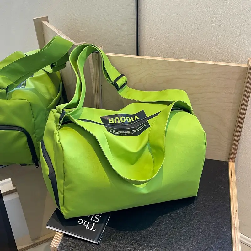 Women's Large Capacity Gym Bag Green Dry Wet Separate - Image 4