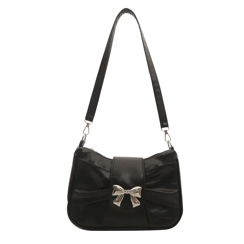 Nude Bow Handbag 2024 Spring Shoulder Crossbody - Image 3