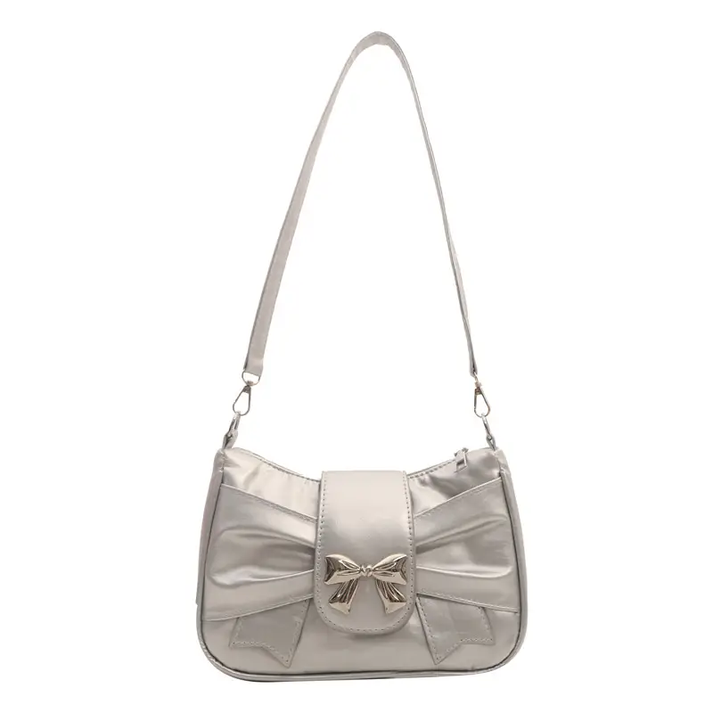 Nude Bow Handbag 2024 Spring Shoulder Crossbody - Image 4