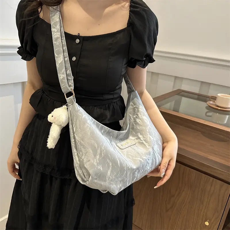 2024 Silver Shoulder Tote Bag for Women - Image 8