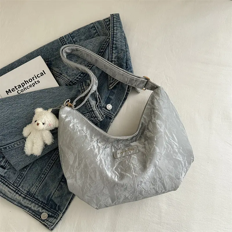 2024 Silver Shoulder Tote Bag for Women - Image 4