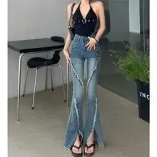 Apricot Multi-Flap Pocket Pants for Women Spring Fall New High-Waisted Loose Wide-Leg Slim Versatile Casual Pants Trendy — feature 5