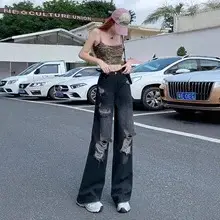 Apricot Multi-Flap Pocket Pants for Women Spring Fall New High-Waisted Loose Wide-Leg Slim Versatile Casual Pants Trendy — feature 8