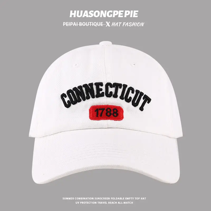 HUASONGCPIE Connecticut 1788 Brim Cap Maroon — feature 3