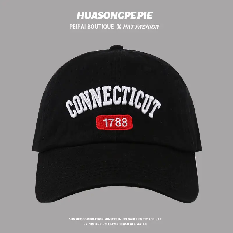 HUASONGCPIE Connecticut 1788 Brim Cap Maroon — feature 7