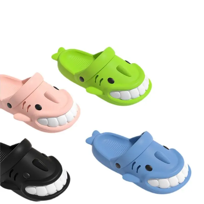 Cute Little Shark Kidsren's Slippers for Boys 2025 Summer New Outer Wear Non-Slip Baby Family Slippers for Girls