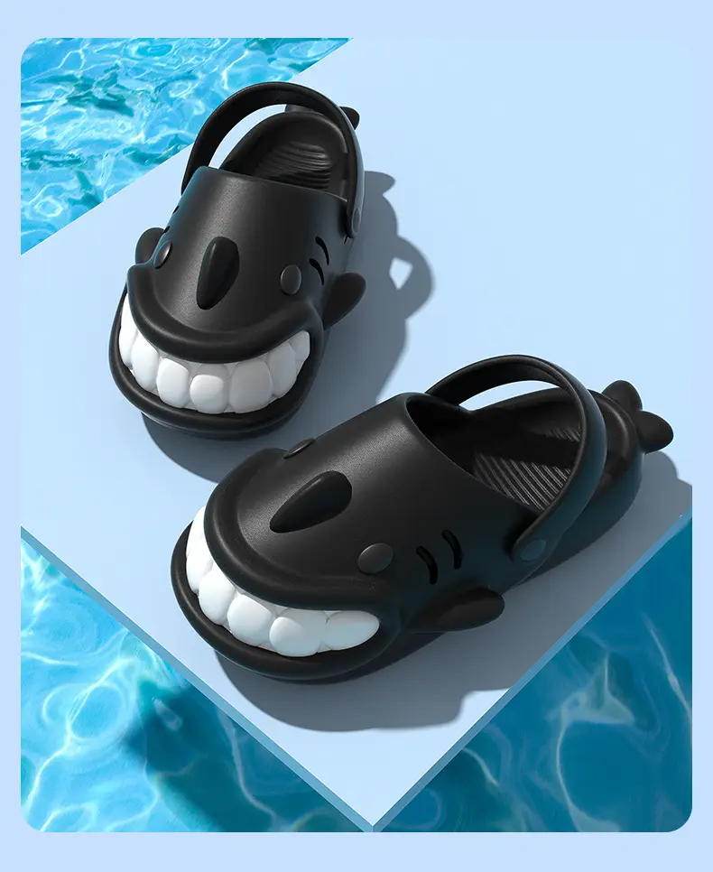 Cute Little Shark Kidsren's Slippers for Boys 2025 Summer New Outer Wear Non-Slip Baby Family Slippers for Girls — feature 11