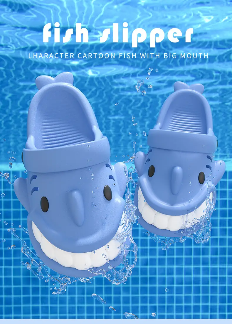 Cute Little Shark Kidsren's Slippers for Boys 2025 Summer New Outer Wear Non-Slip Baby Family Slippers for Girls — feature 2