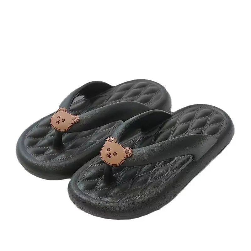 Women's Summer Flip-Flops 2026 New Cute Bear Soft-Soled Non-Slip Beach Flip-Flops