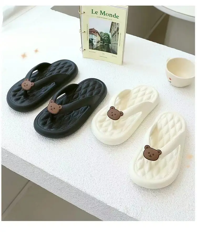 Women's Summer Flip-Flops 2026 New Cute Bear Soft-Soled Non-Slip Beach Flip-Flops — feature 8