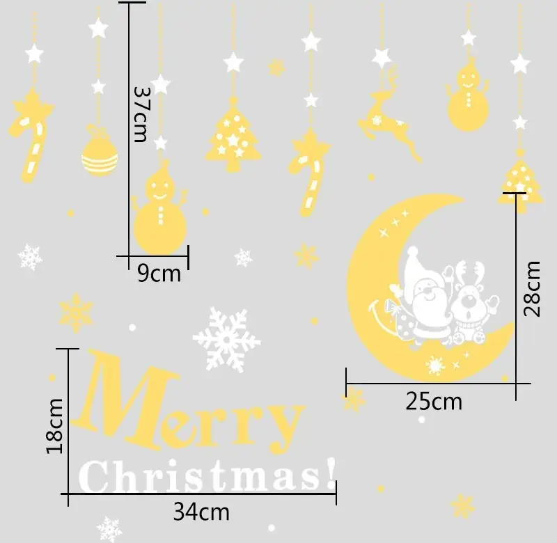 2026 Christmas Window Stickers Santa Snowman Holiday Decor — feature 23
