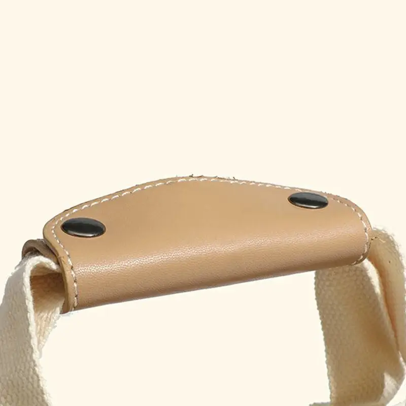 White Canvas Shoulder Crossbody Tote Bag with Multiple Compartments — feature 7