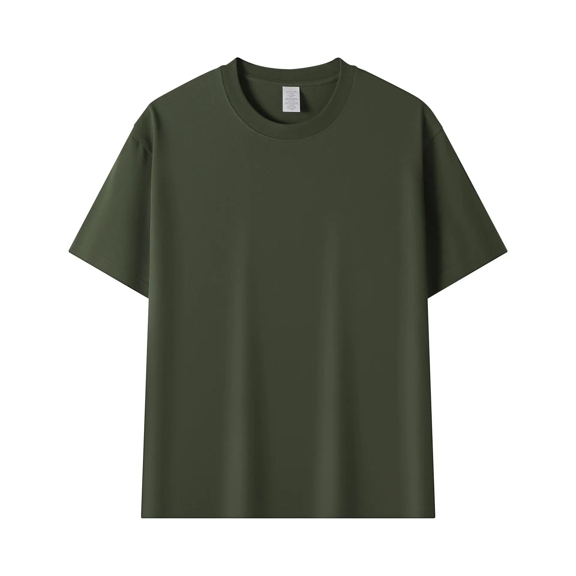 Men Maroon Cotton T-Shirt Short Sleeve Crew Neck