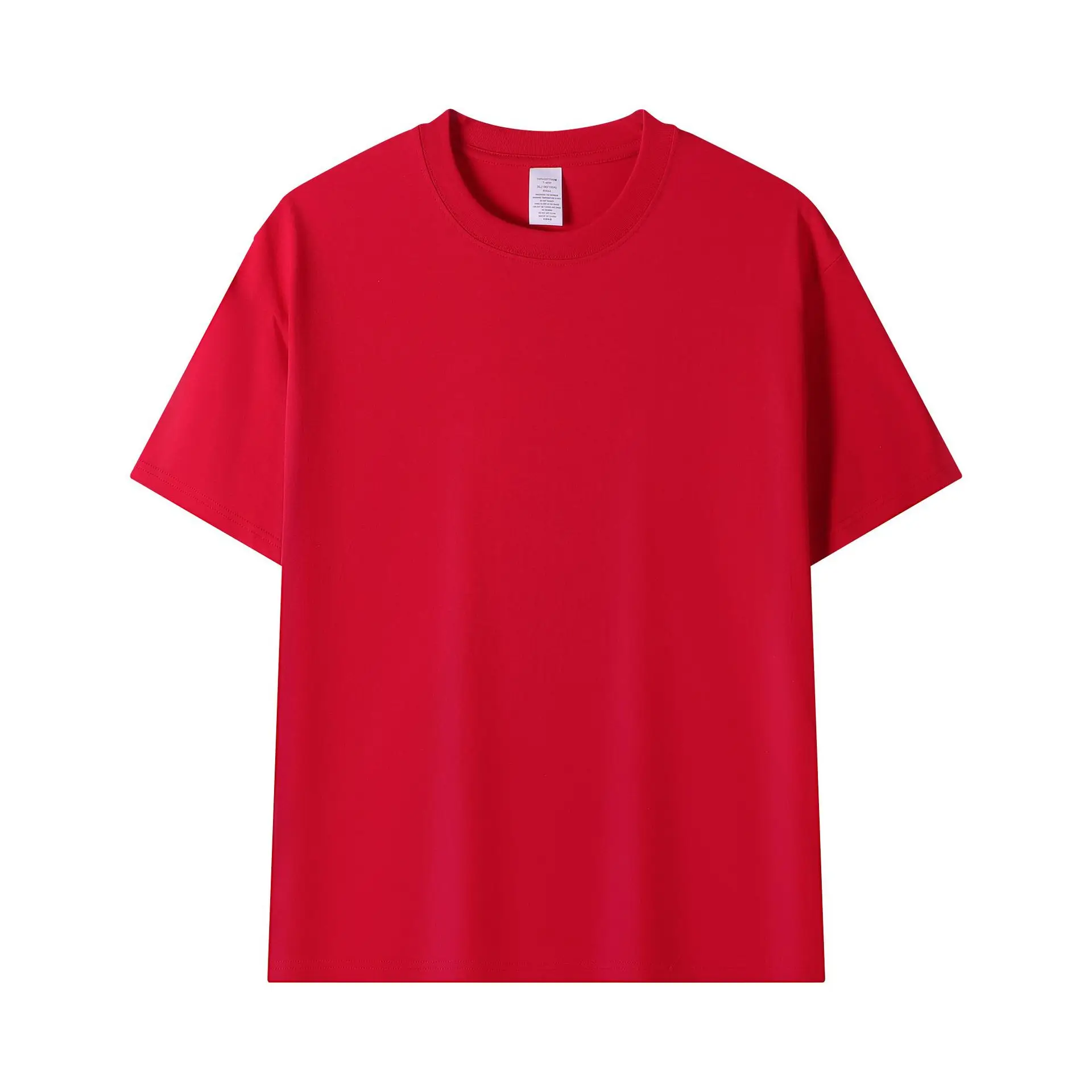 Men Maroon Cotton T-Shirt Short Sleeve Crew Neck