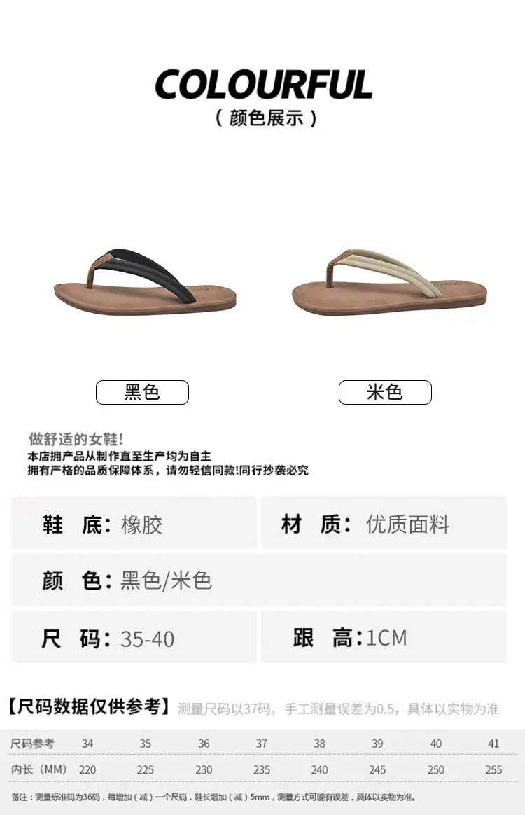 Women's Flat Beach Thong Flip-Flops 2024 Summer — feature 8