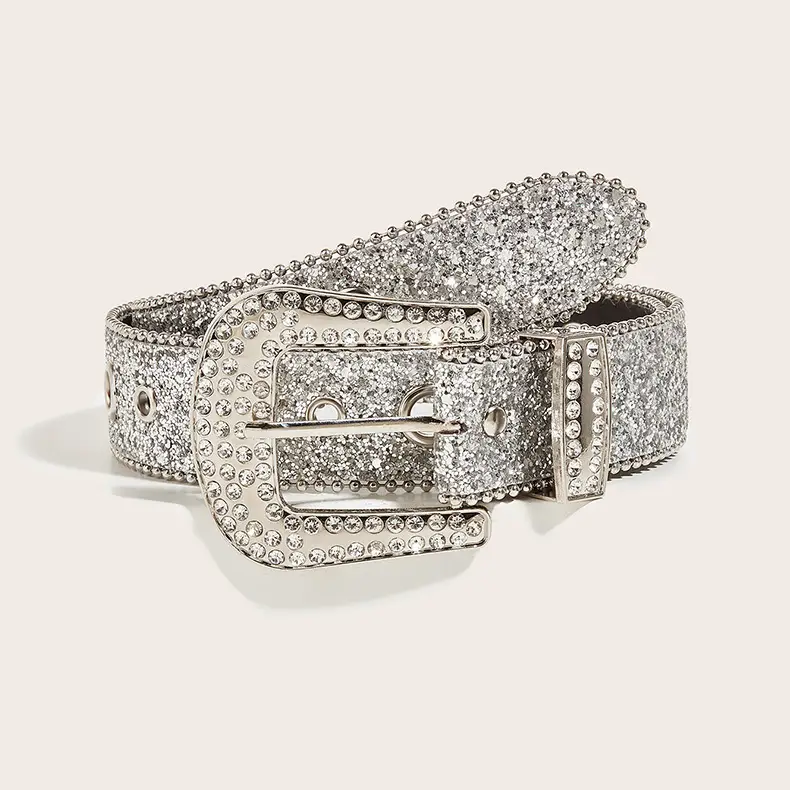 Women's Rhinestone Wide Belt Decoration European American Style — feature 3