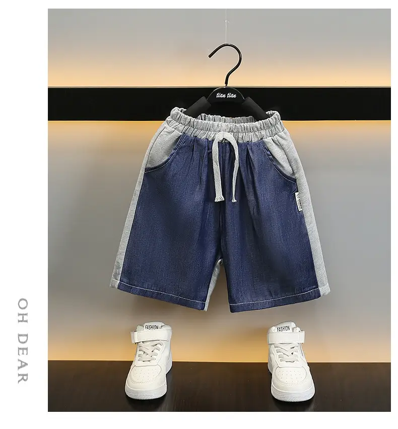 Kids Sleeveless Vest & Shorts Set Black Blue Summer — feature 10