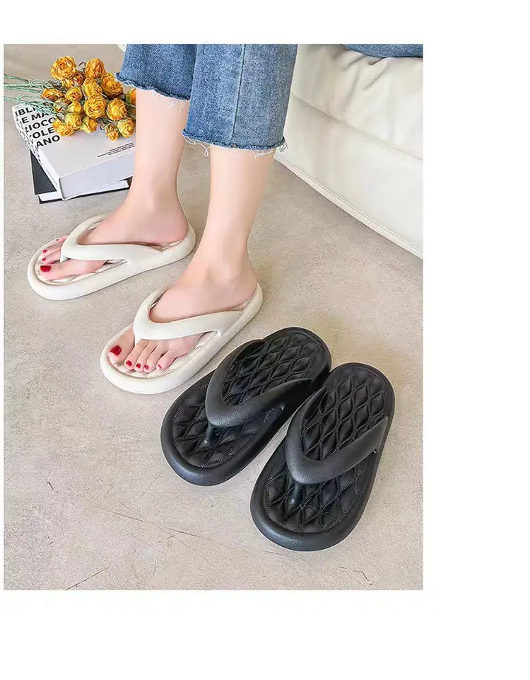 Men PVC Flip Flops Black Soft Comfort Outdoor — feature 7