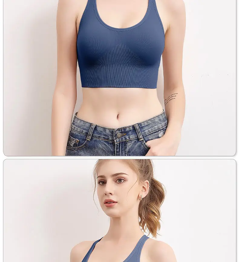 Blue Crossbody Bra with Crossback Design for Women — feature 16