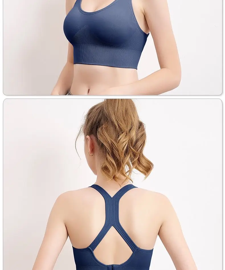 Blue Crossbody Bra with Crossback Design for Women — feature 17
