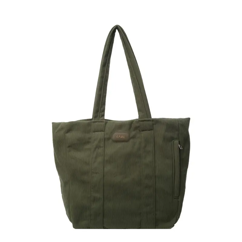 Women's Large Capacity Canvas Tote Bag Black - Image 3