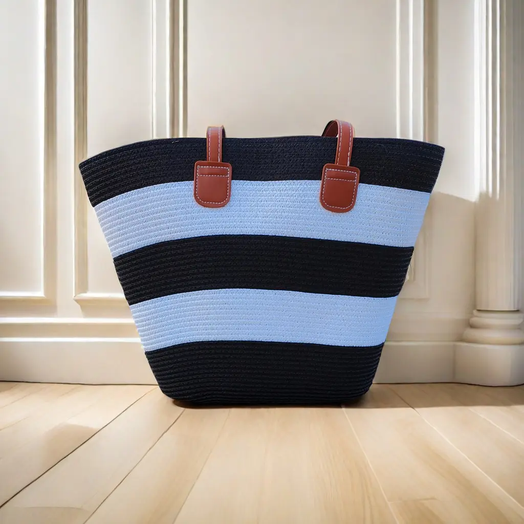 Women Straw Beach Tote Bag Large Capacity Seaside Handbag
