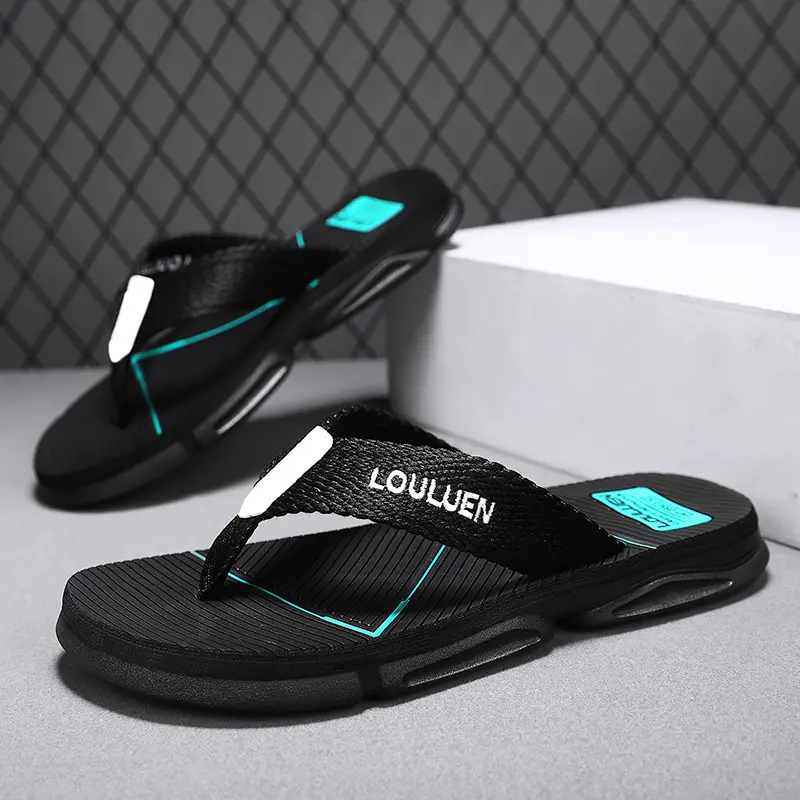 2026 Men's Orange Black Flip-Flops Casual Sandals - Image 2