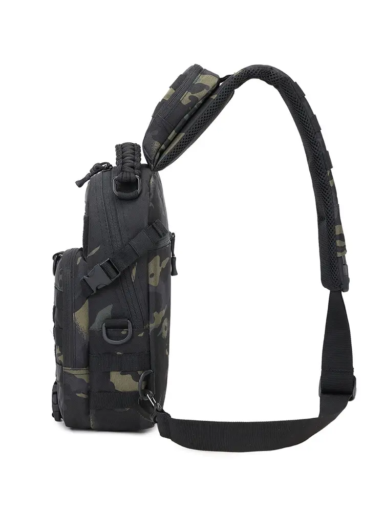 Men Waterproof Crossbody Backpack Cycling Sports Bag Black - Image 6
