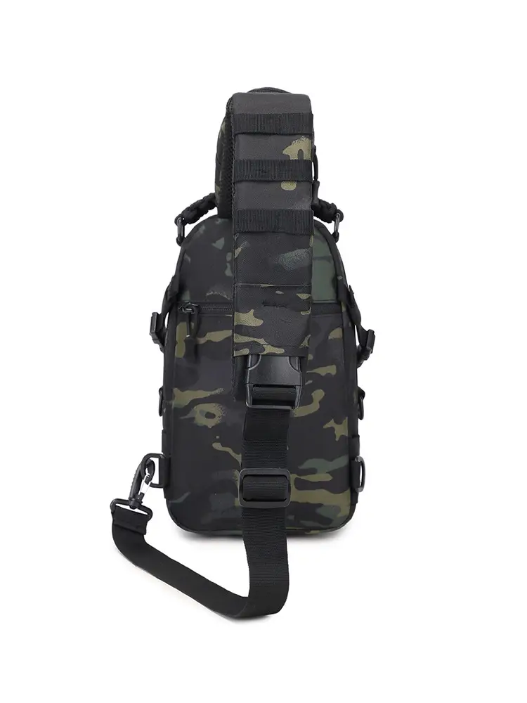 Men Waterproof Crossbody Backpack Cycling Sports Bag Black - Image 7