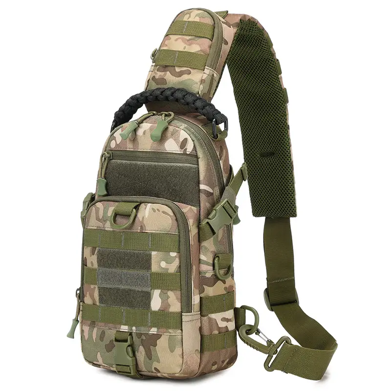 Men Waterproof Crossbody Backpack Cycling Sports Bag Black - Image 3