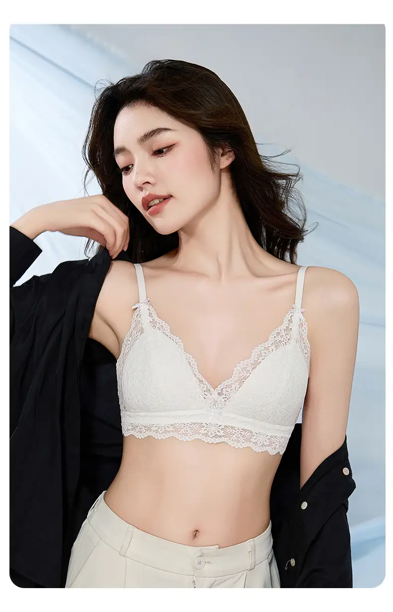 French Style Ultra-Thin Lace Cup Bra Small — feature 23