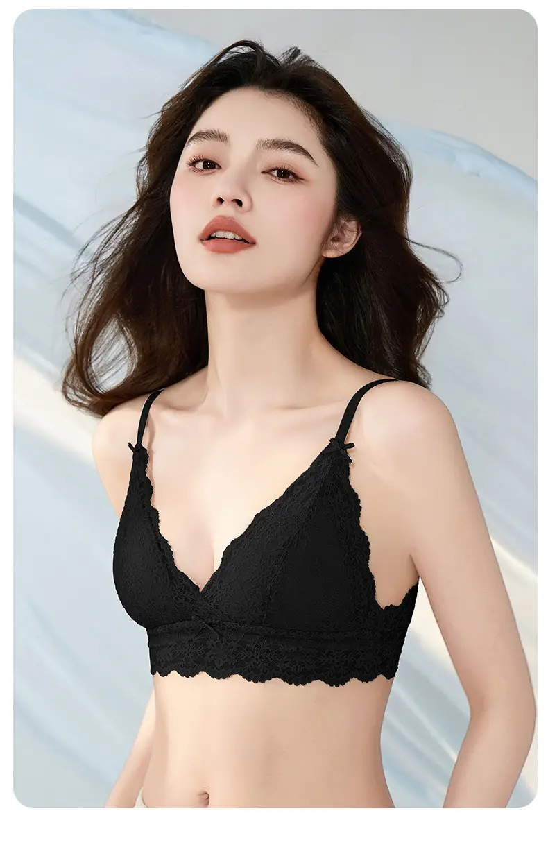 French Style Ultra-Thin Lace Cup Bra Small — feature 24
