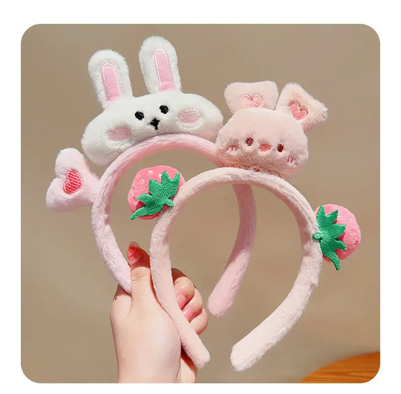 Cute Cartoon Headband with Rabbit Face Wash — feature 2