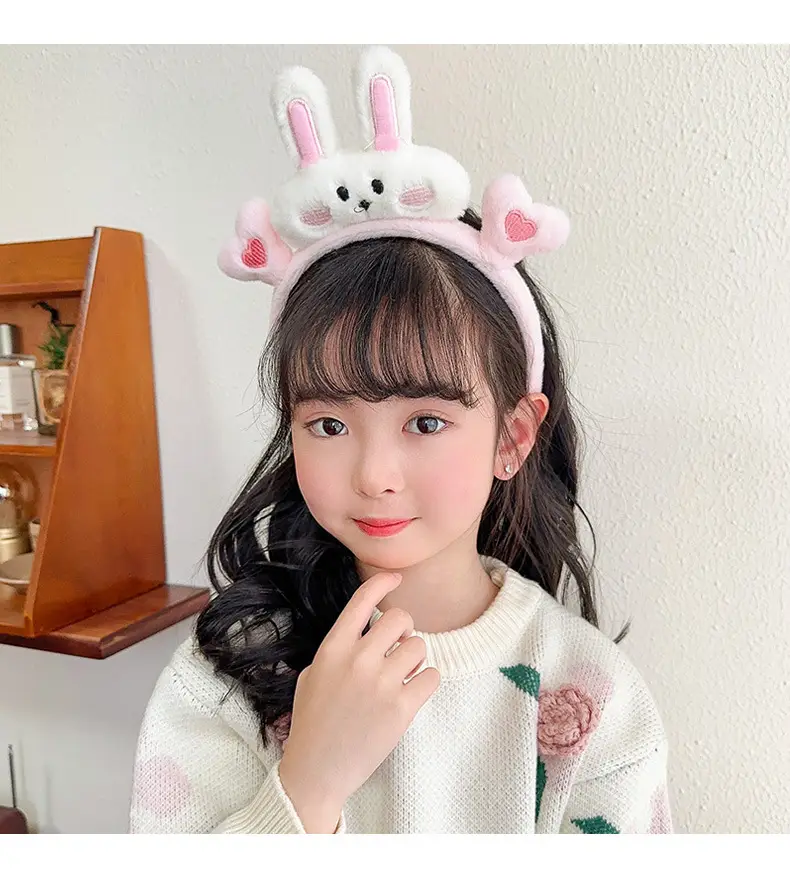 Cute Cartoon Headband with Rabbit Face Wash — feature 4