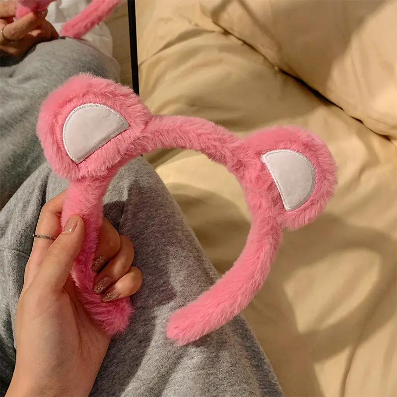 Cute Cartoon Headband with Rabbit Face Wash - Image 28
