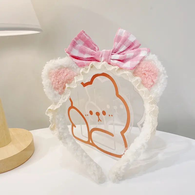 Cute Cartoon Headband with Rabbit Face Wash - Image 39