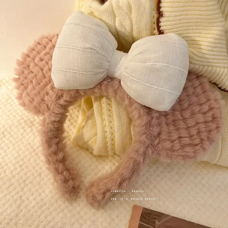 Cute Cartoon Headband with Rabbit Face Wash - Image 5