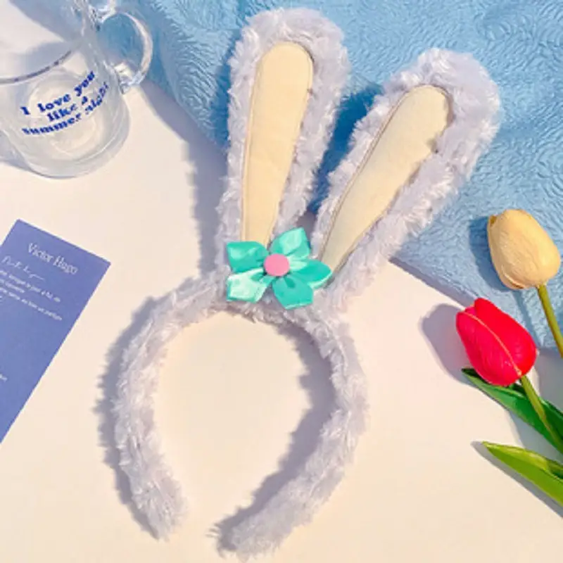Cute Cartoon Headband with Rabbit Face Wash - Image 52